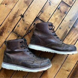 Brunt Men’s 12 Marin Boots 6” Leather Waterproof Work Distressed Brown